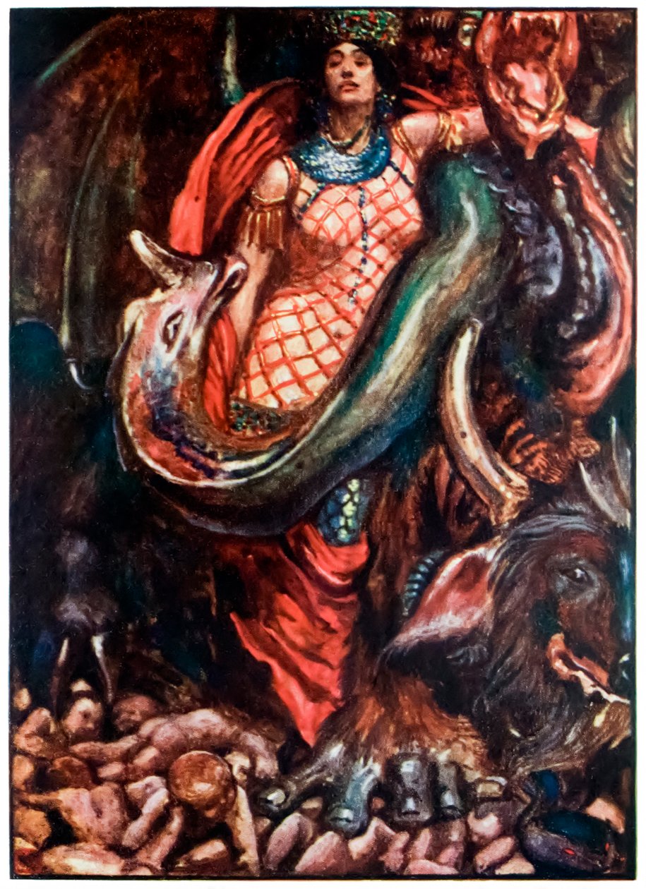 "No entanto, foi governado por uma mulher" de "O Pilgrim" Progresso deste mundo, para o que está por vir "por John Bunyan de John Byam Liston Shaw