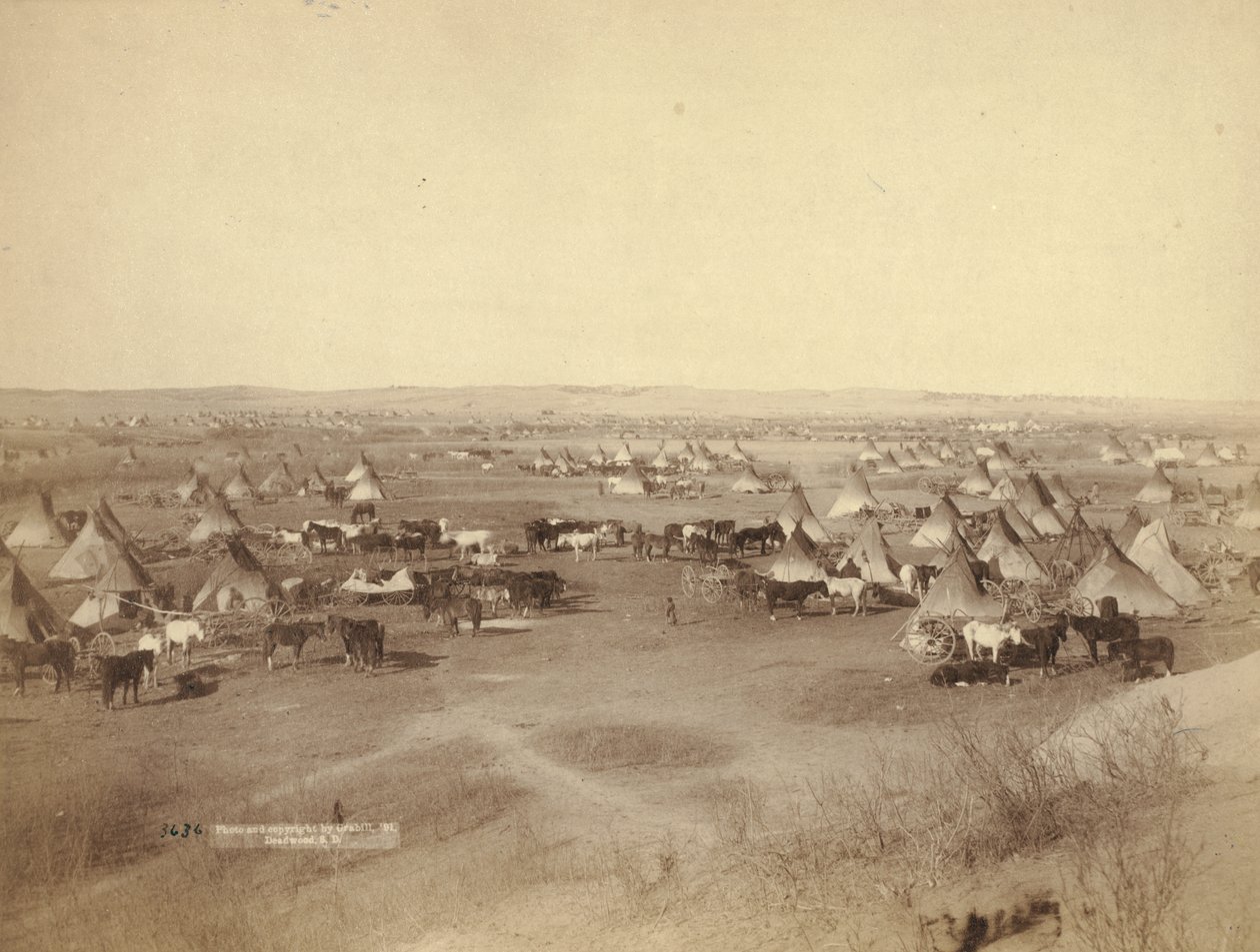 Acampamento indiano hostil, 1891 de John C. H. Grabill