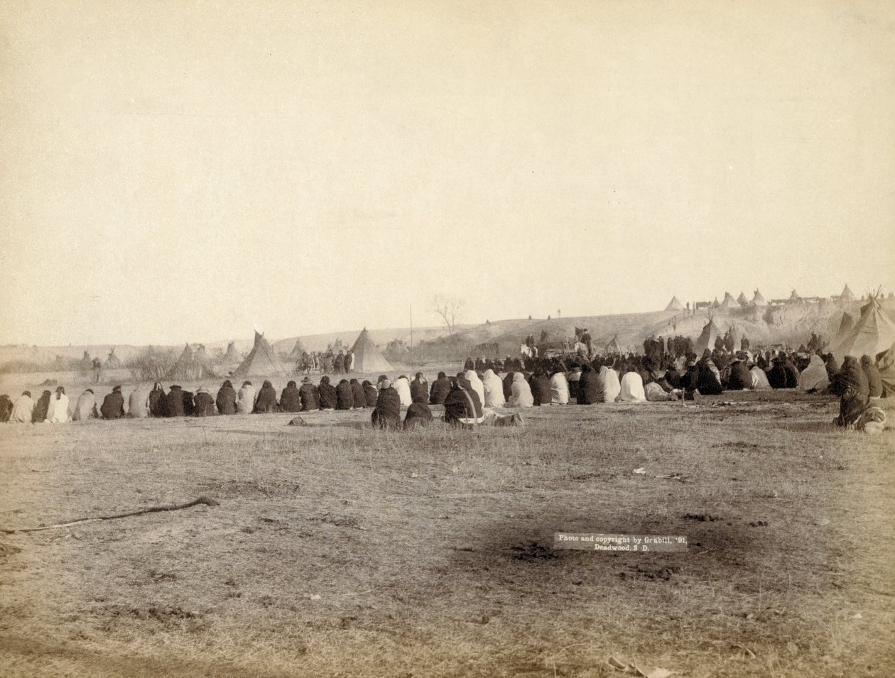 Conselho Indiano em campo hostil, 1891 de John C. H. Grabill