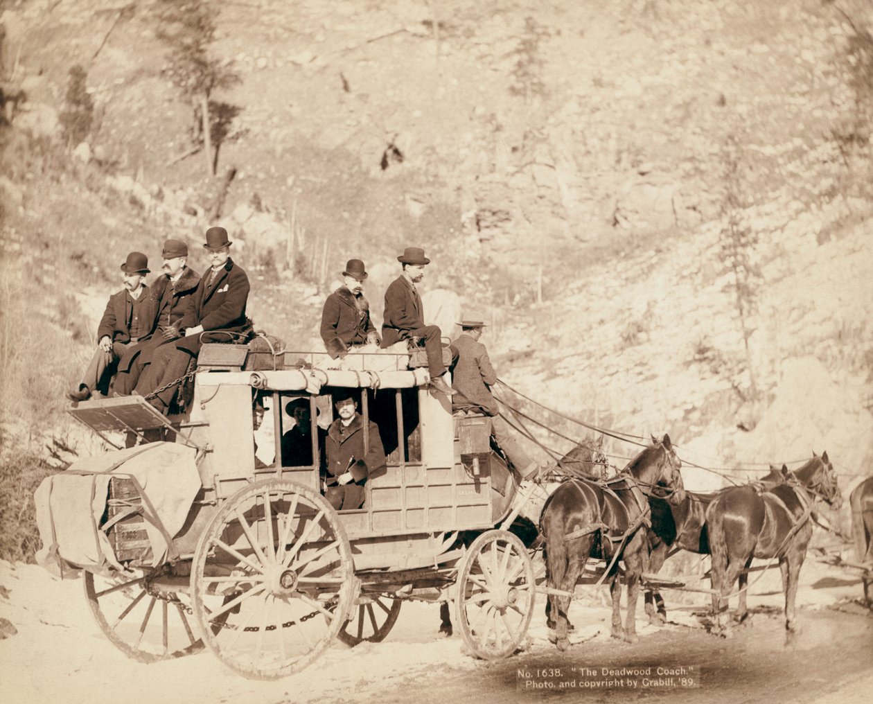 A diligência do Velho Oeste de Deadwood de John C. H. Grabill