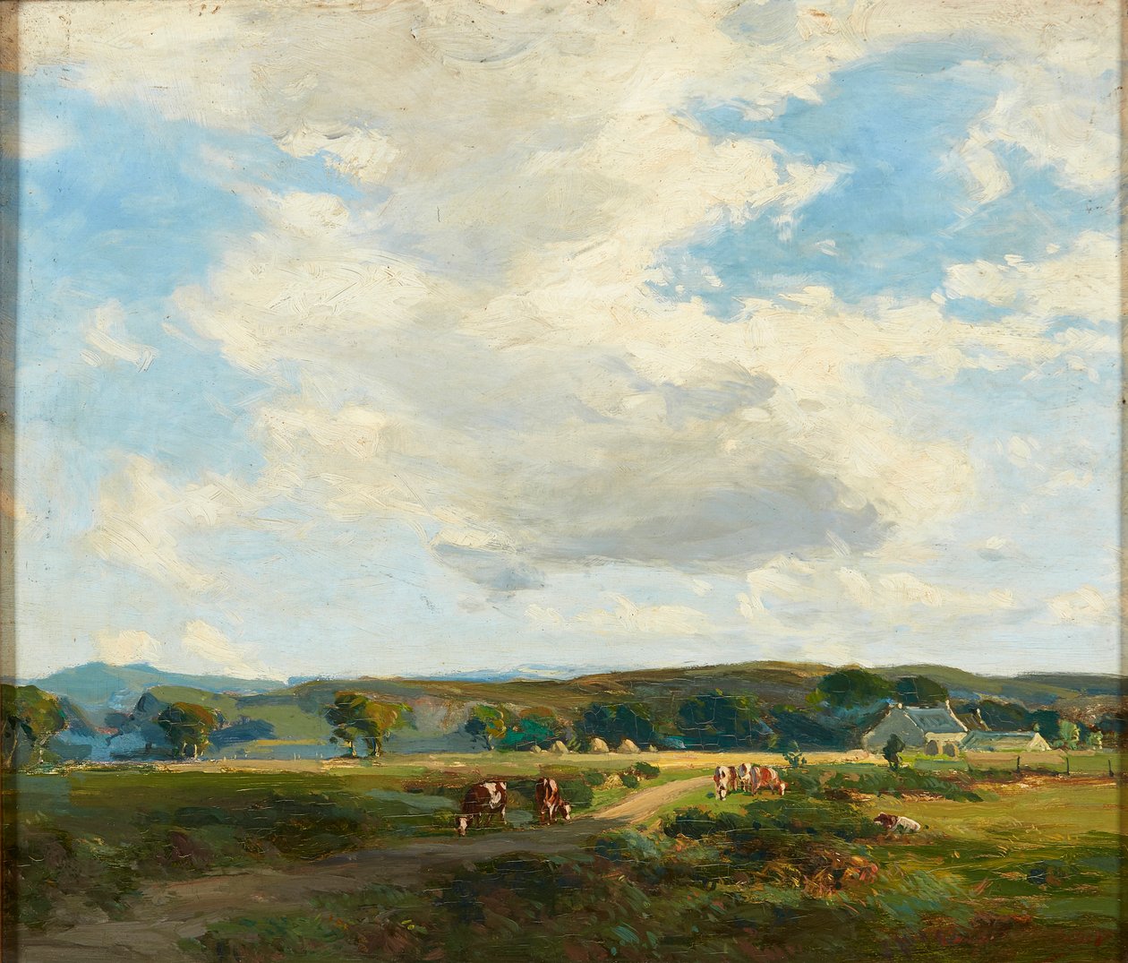 Sol da tarde (óleo no painel) de John Campbell Mitchell