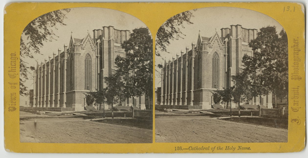 Catedral do Santo Nome, Chicago, c.1870 de John Carbutt