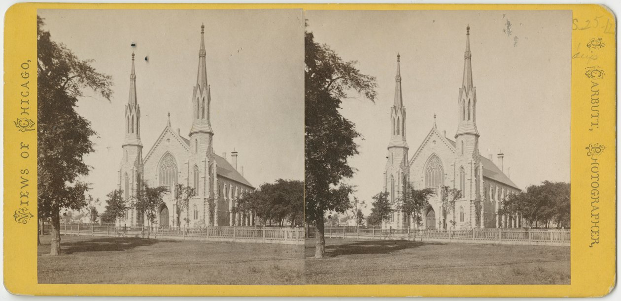 Visão estereoscópica da Igreja da Unidade, c.1870 de John Carbutt