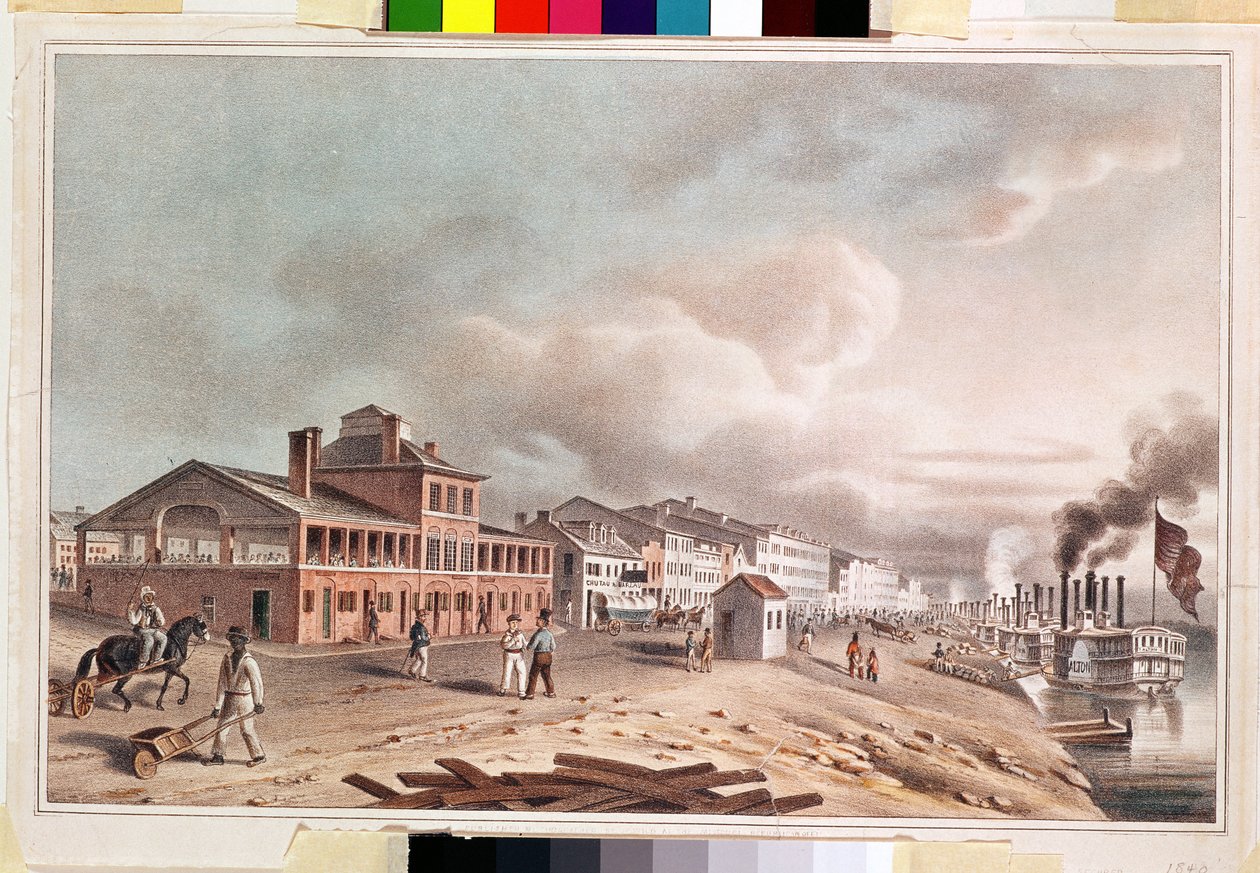 Front Street, St. Louis, Missouri, 1840 de John Caspar Wild