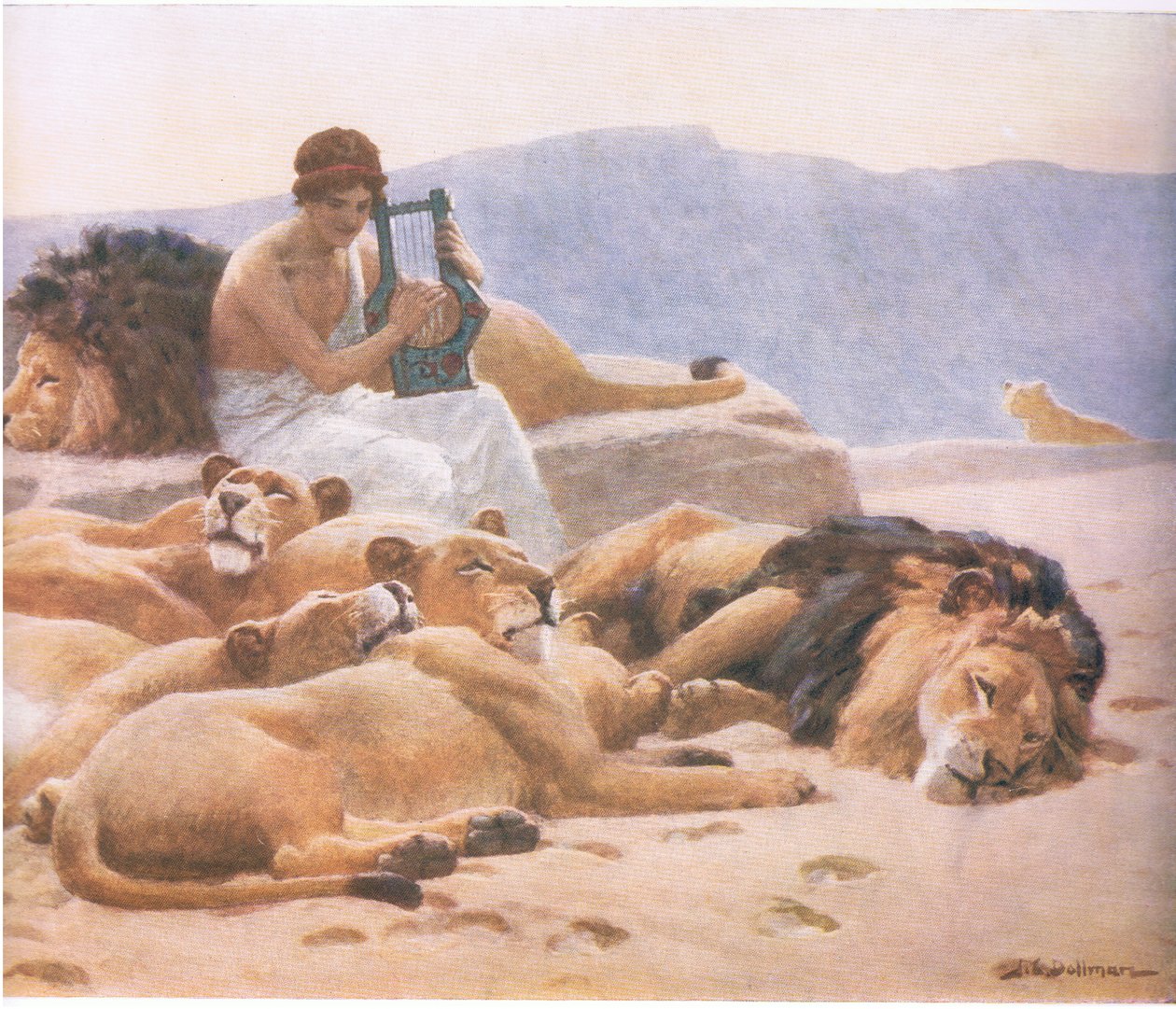 Orfeu e seu alaúde, Bibbys Annual, 1916-17 de John Charles Dollman