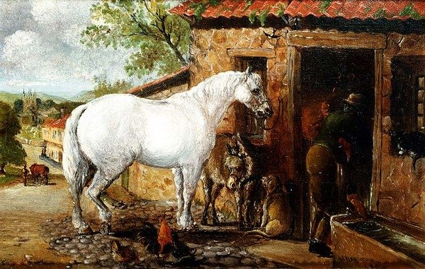 Uma égua cinzenta por um ferrador de John Charlton