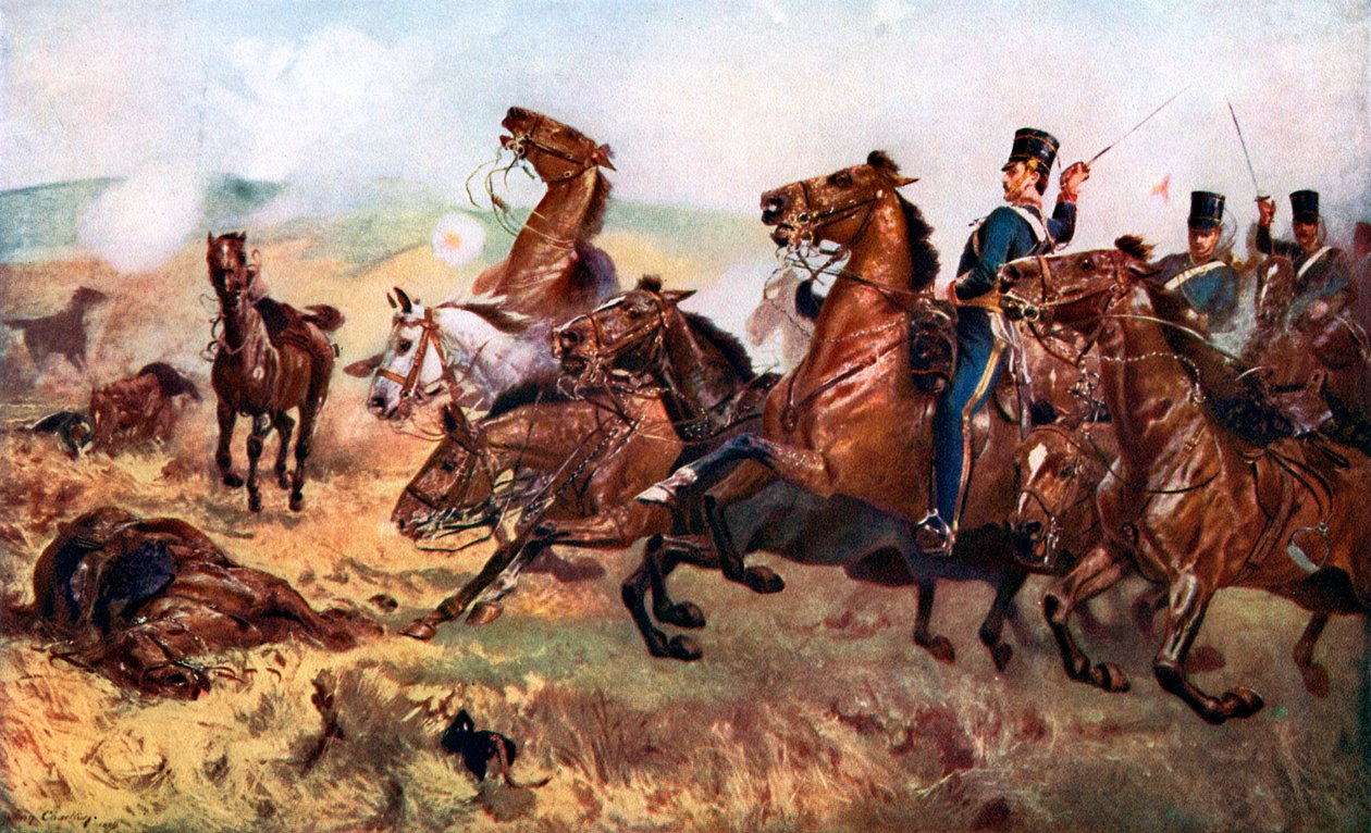Batalha de Balaclava, 25 de outubro de 1854, c1920 de John Charlton