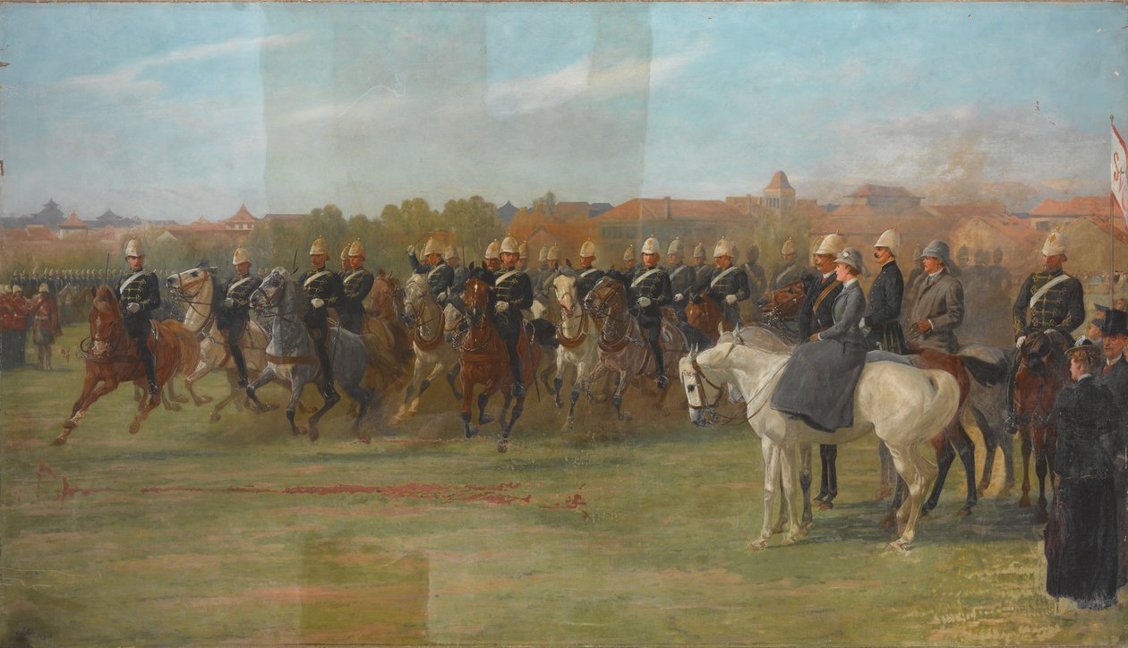 Os voluntários de Xangai em uma revisão, 1892 de John Charlton