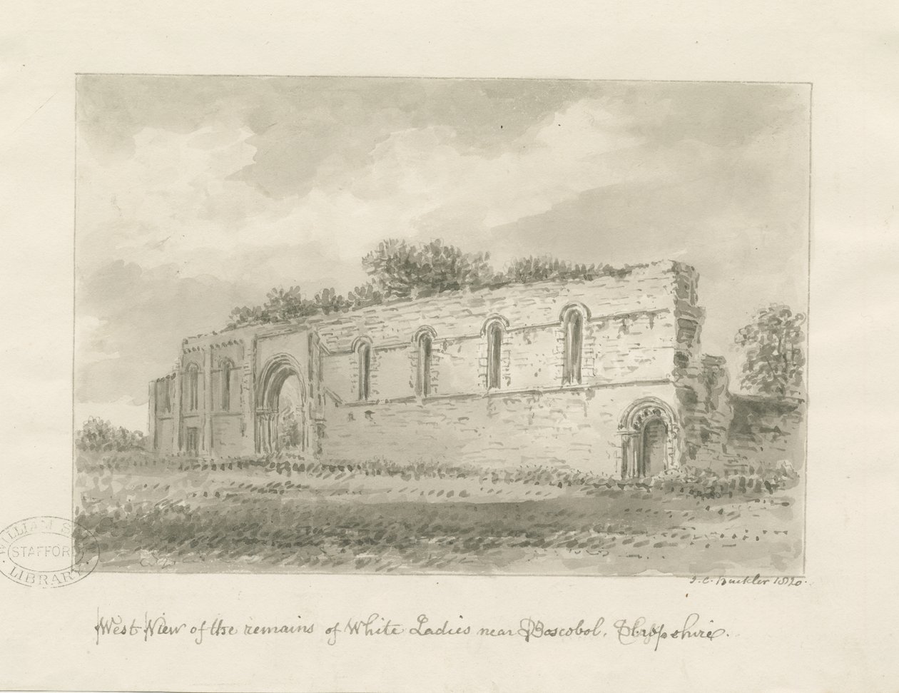 Brewood - Whiteladies Priory de John Chessell Buckler
