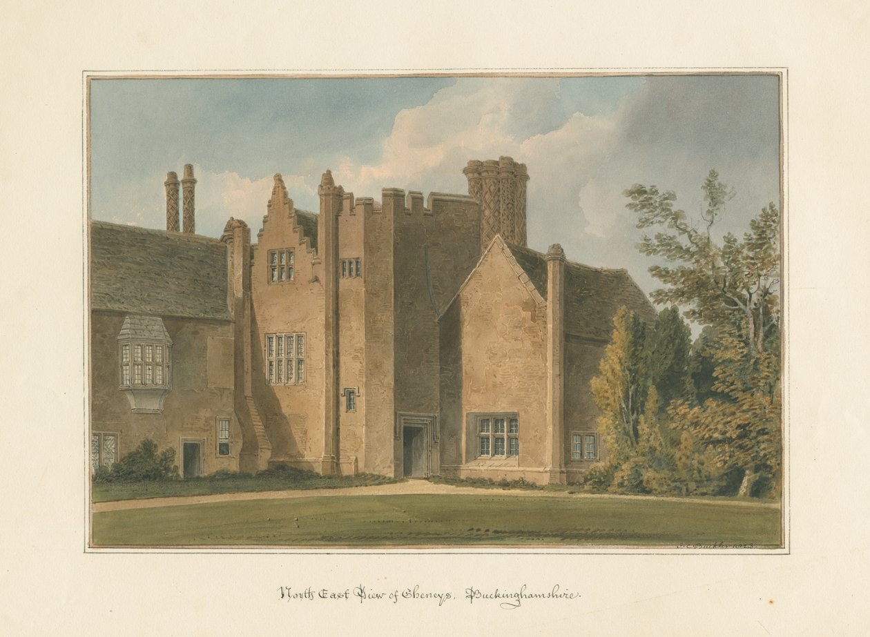 Buckinghamshire - Chenies Hall, 1823 de John Chessell Buckler