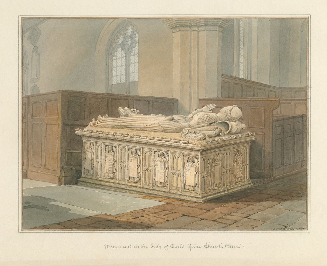 Essex - Igreja Earls Colne - Monumento de John Chessell Buckler