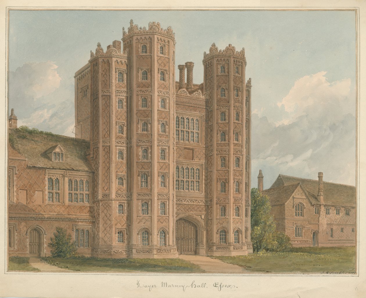 Essex - Camada Marney Hall, 1825 de John Chessell Buckler