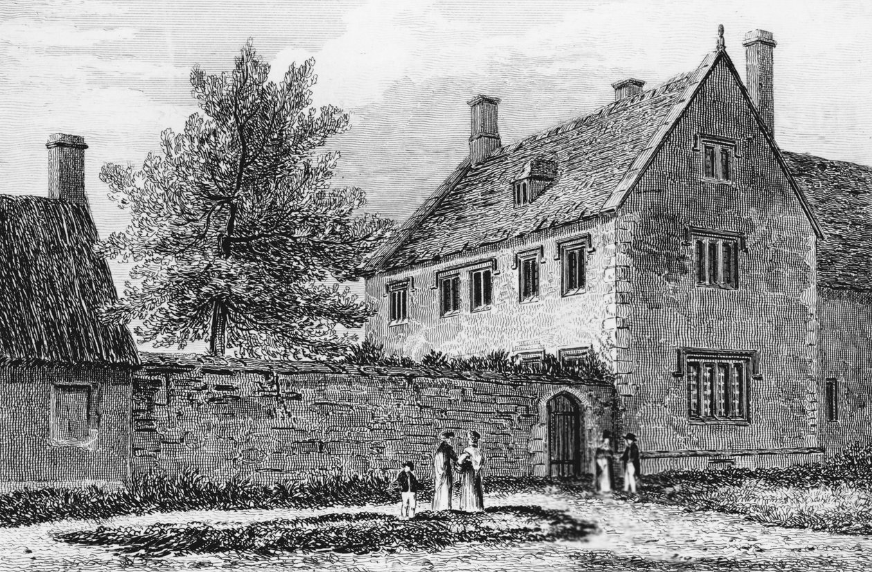 Escola de Gramática em Adderbury, Oxfordshire de John Chessell Buckler