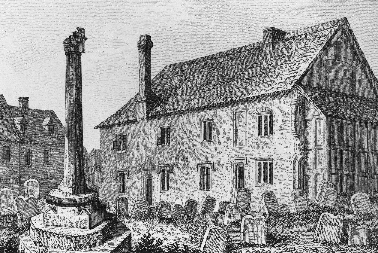 Escola de Gramática em Dorchester, Oxfordshire de John Chessell Buckler
