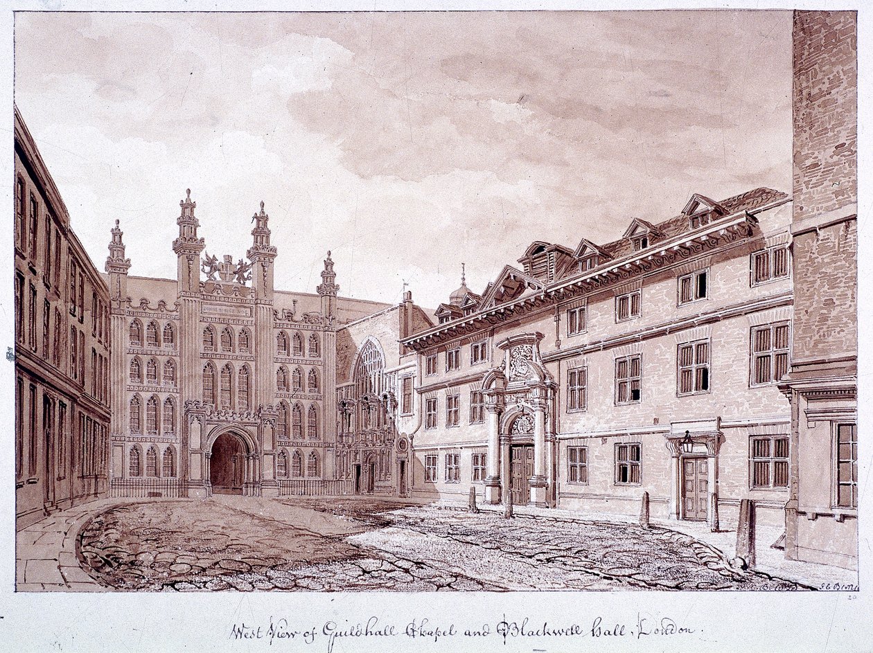 Guildhall, Londres, 1820 de John Chessell Buckler
