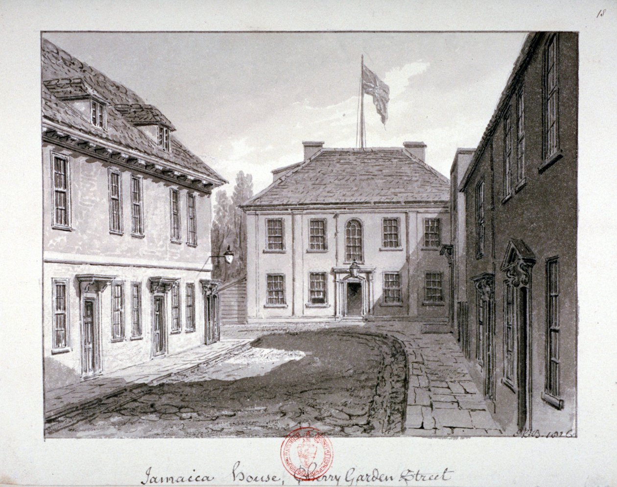 Jamaica House, Cherry Garden Street, Bermondsey, Londres, 1826 de John Chessell Buckler