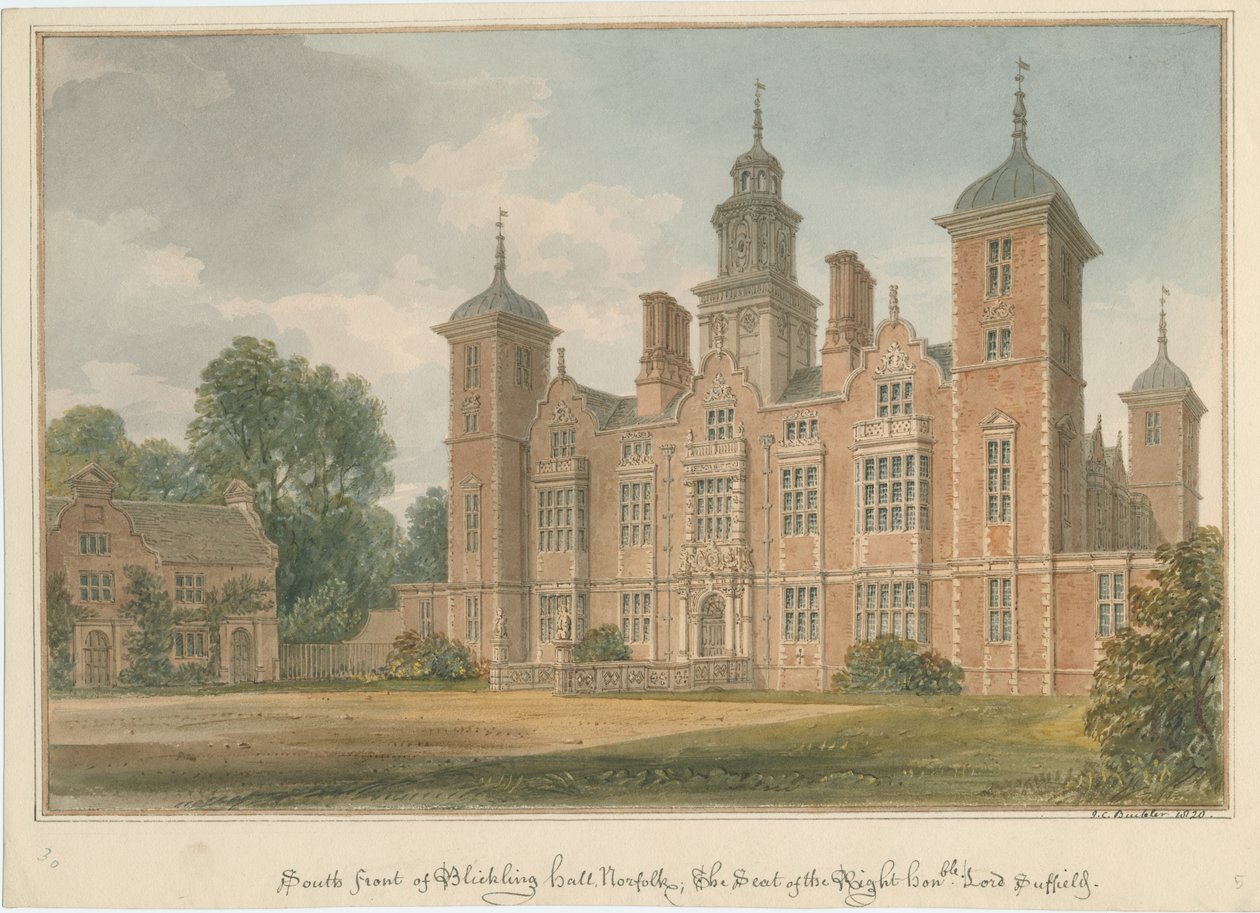 Norfolk - Blickling Hall, 1820 de John Chessell Buckler