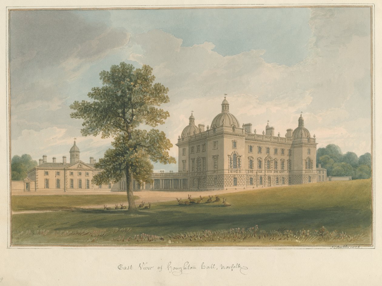 Norfolk - Houghton Hall, 1826 de John Chessell Buckler