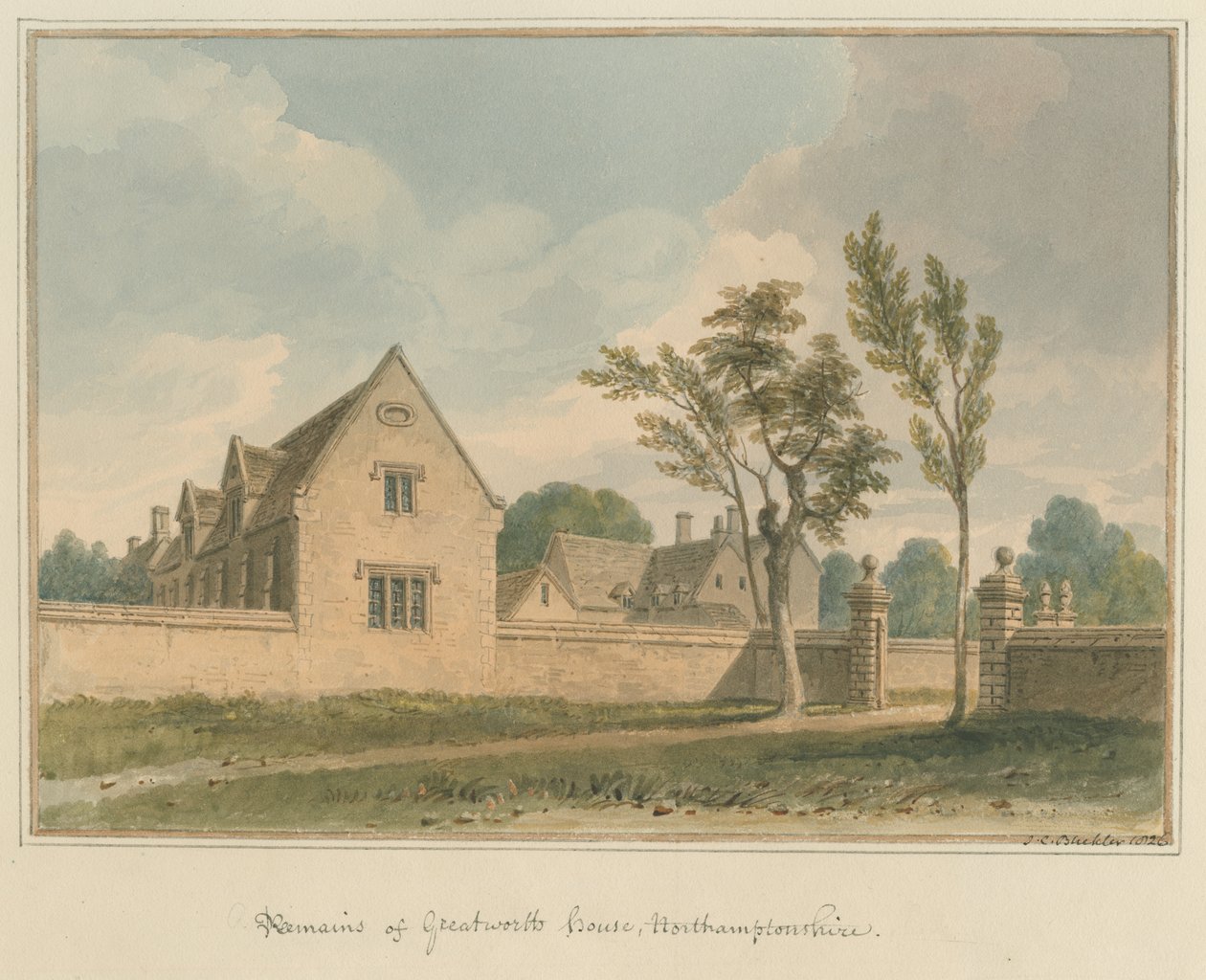 Northamptonshire - casa de Greatworth, 1826 de John Chessell Buckler