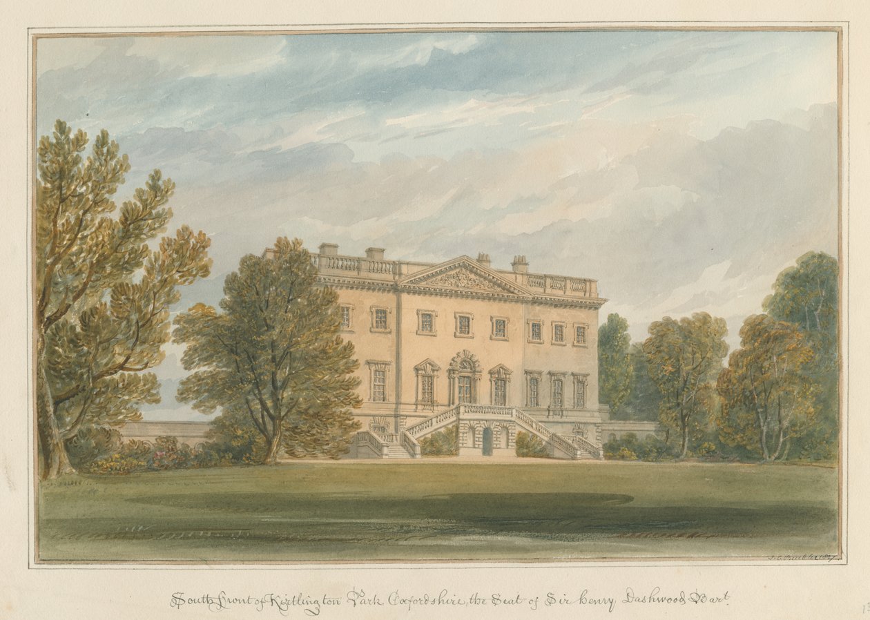 Oxfordshire - parque de Kirtlington, 1827 de John Chessell Buckler