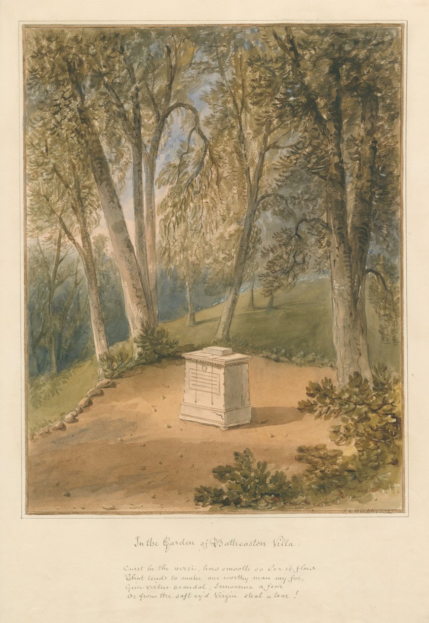 Somerset - Batheaston Villa Jardim, 1827 de John Chessell Buckler