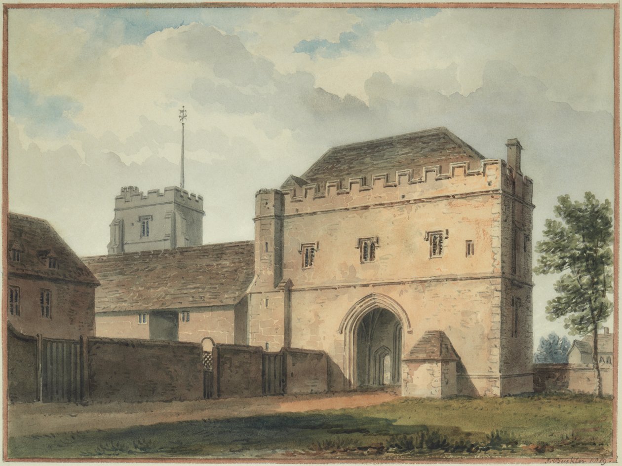 Vista sul da Grande Porta de entrada do colégio em Maidstone de John Chessell Buckler