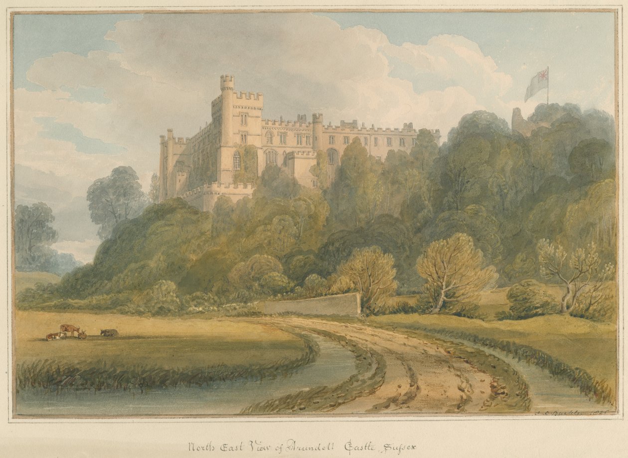 Sussex - Castelo Arundel, 1825 de John Chessell Buckler