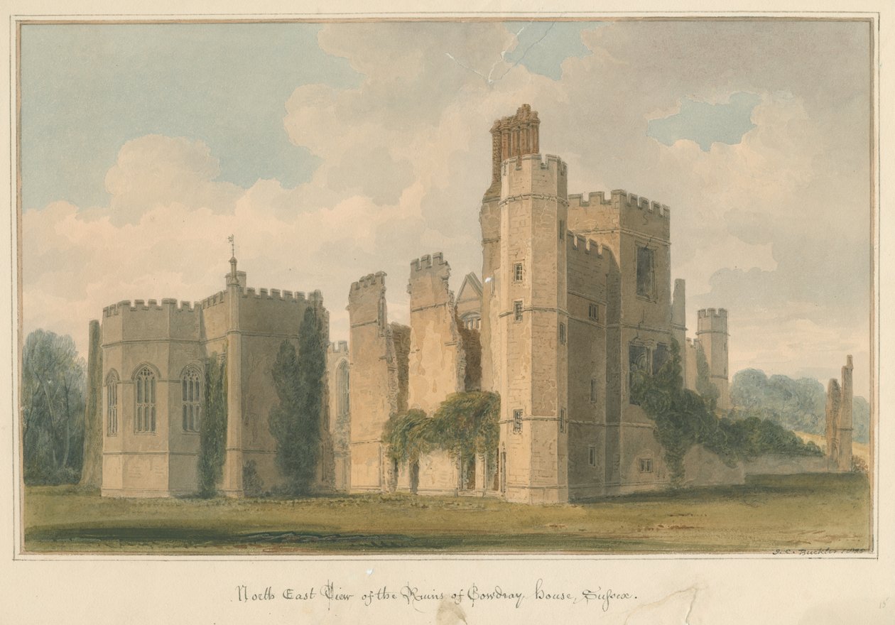 Sussex - casa de Cowdray, 1825 de John Chessell Buckler