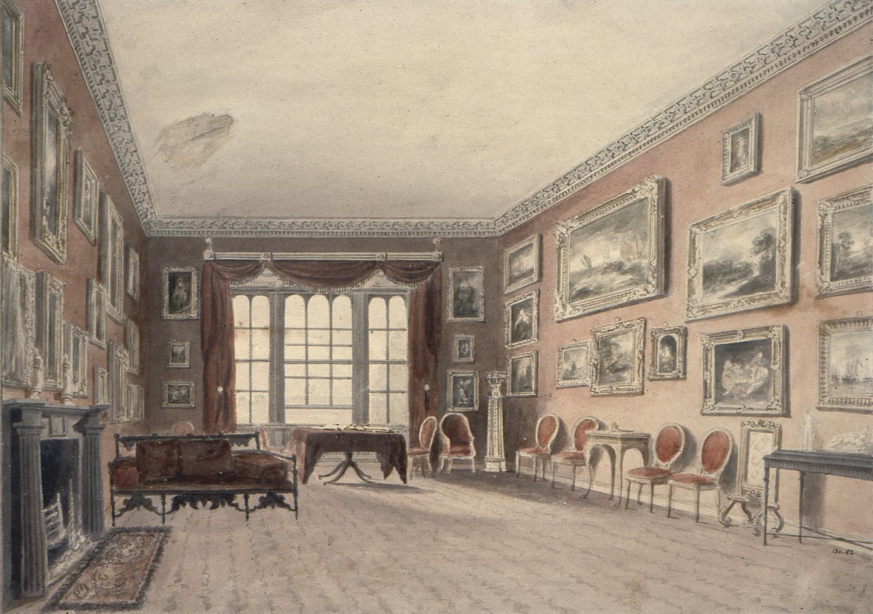 A, galeria, em, Browsholme, perto, Clitheroe, yorkshire de John Chessell Buckler