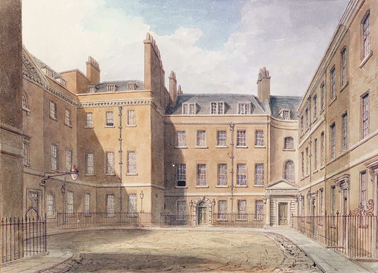 Vista, de, Downing, rua, westminster de John Chessell Buckler