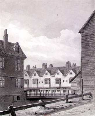 Vista do Folly at Dockhead, Bermondsey de John Chessell Buckler