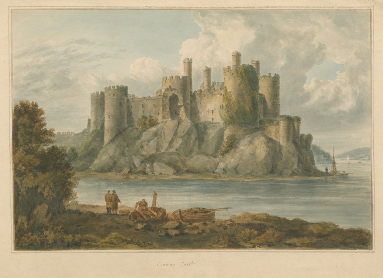 País de Gales - Carnarvonshire - Castelo de Conway, 1810 de John Chessell Buckler
