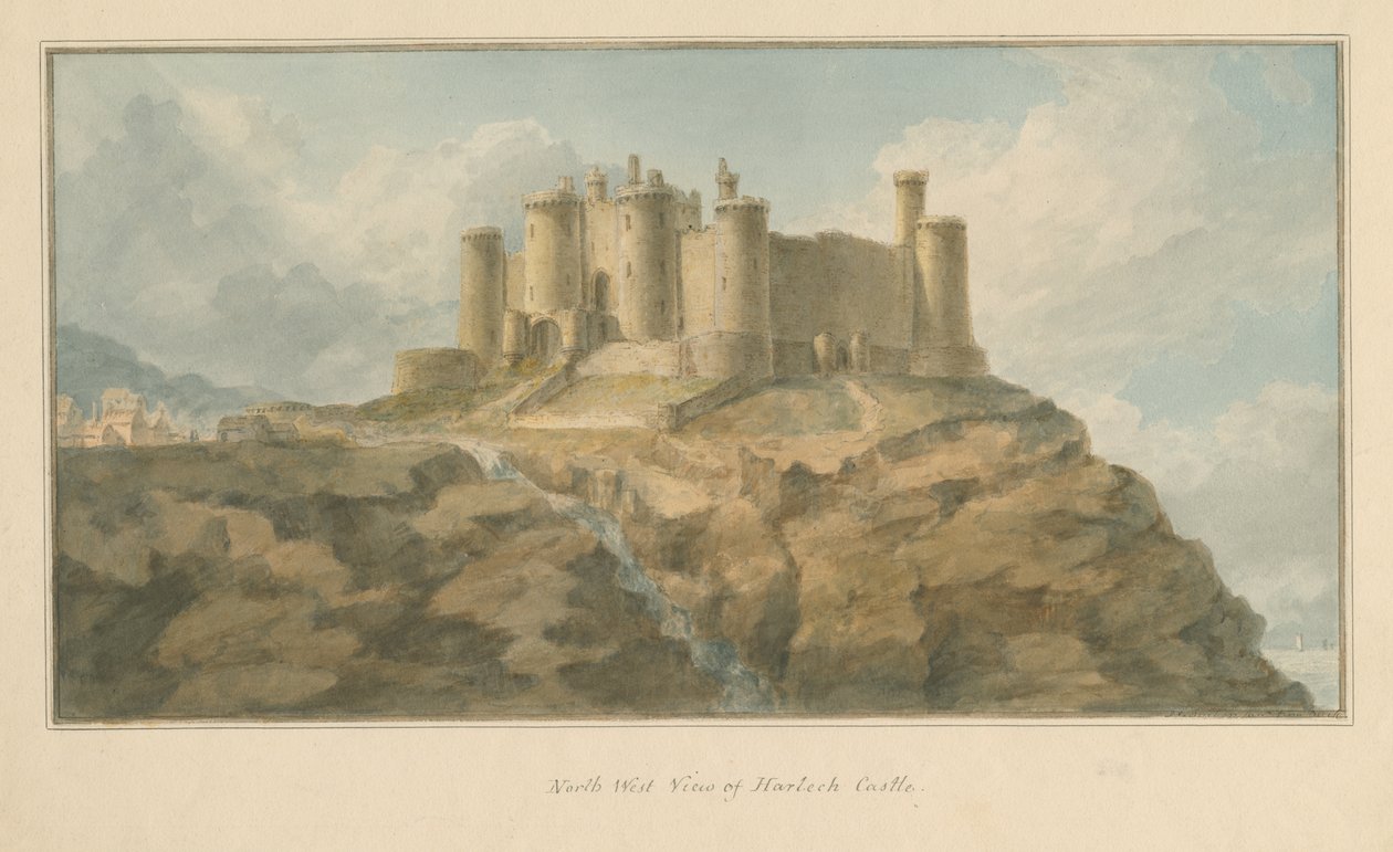 País de Gales - Mouthshire - Harlech Castle, 1800 de John Chessell Buckler