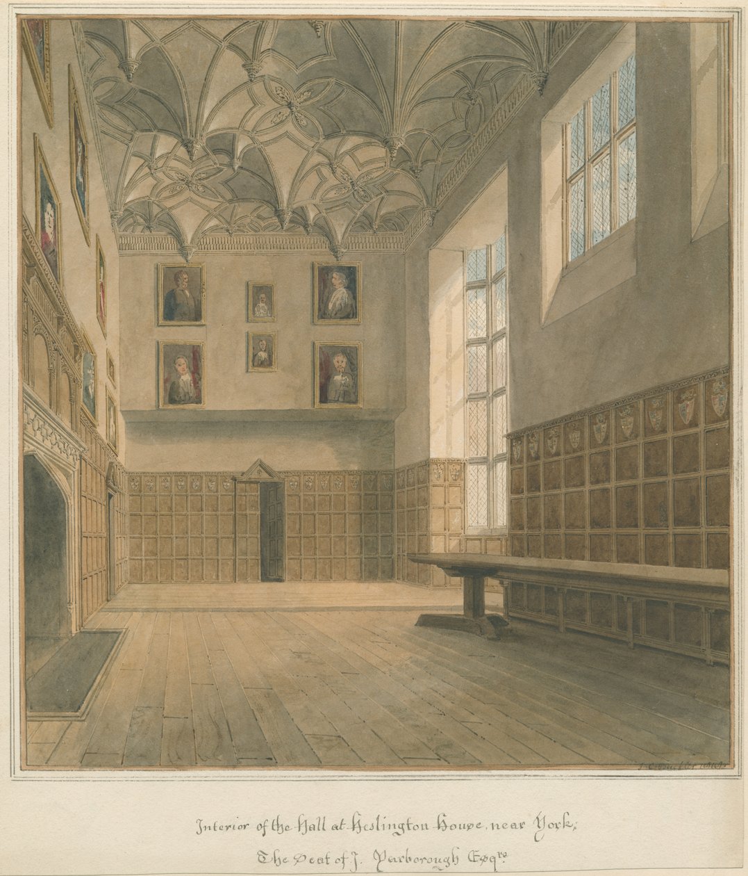 Yorkshire - York - Heslington House Interior, 1818 de John Chessell Buckler