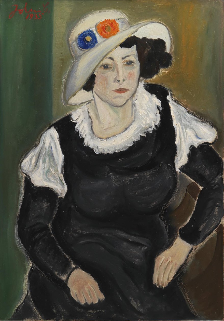 Uma senhora de chapéu. A esposa do artista, Dagny Marie Christensen de John Christensen