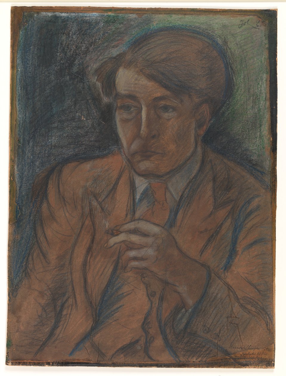 Estudo preliminar para um retrato do pintor e artista gráfico Søren Hjorth Nielsen de John Christensen