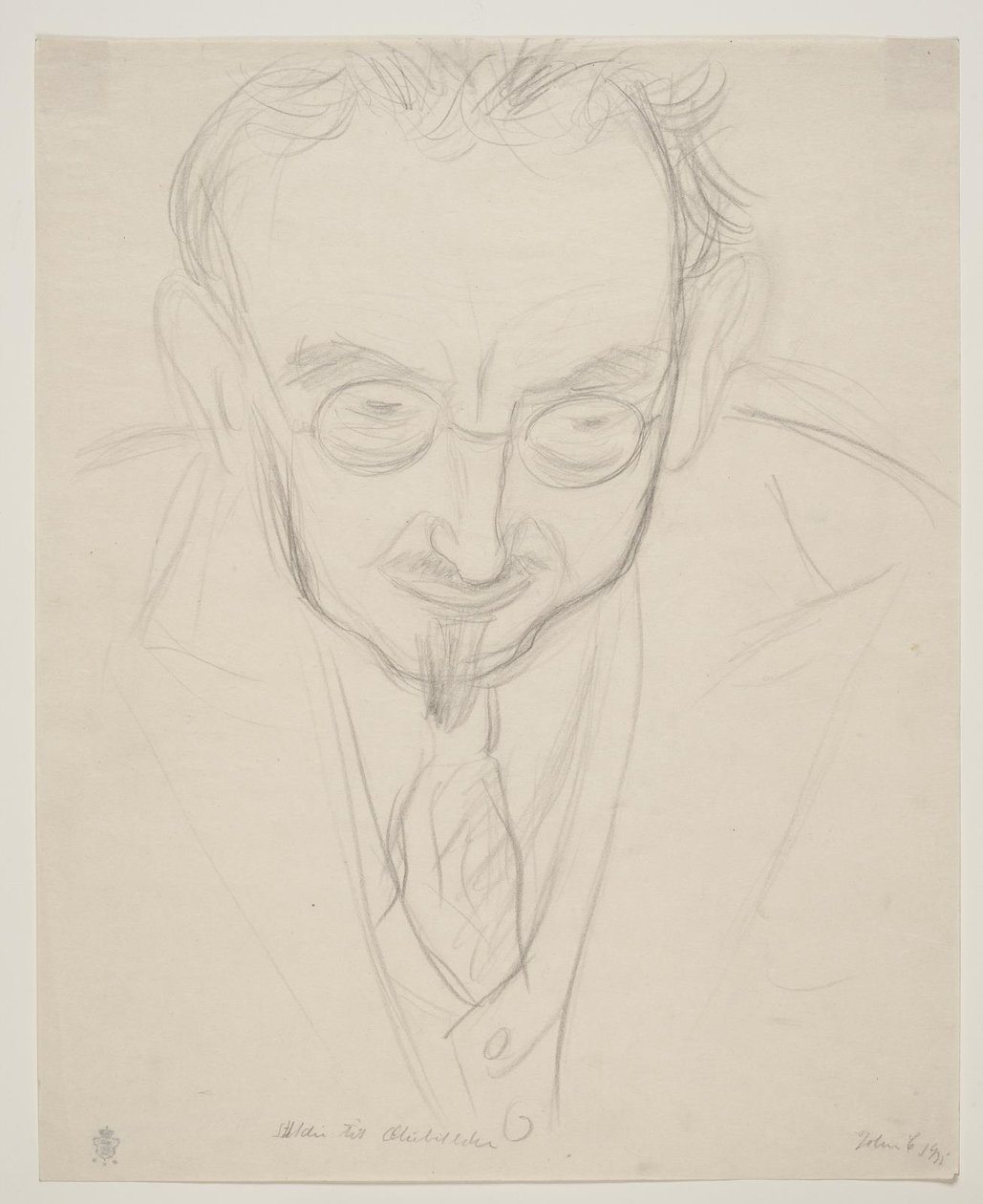O geógrafo, professor G. Hatt. Imagem do busto no rosto. de John Christensen