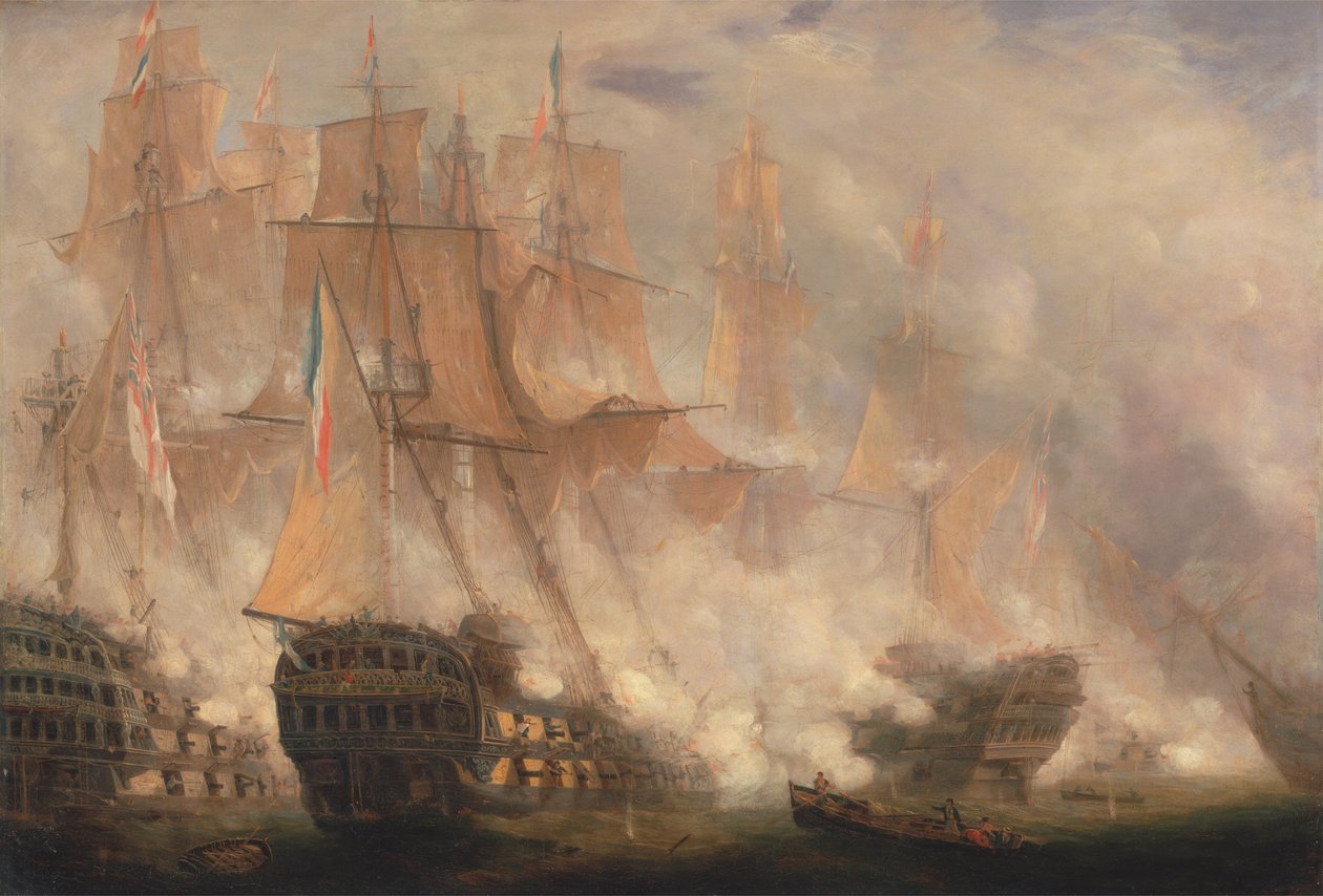 A Batalha de Trafalgar de John Christian Schetky