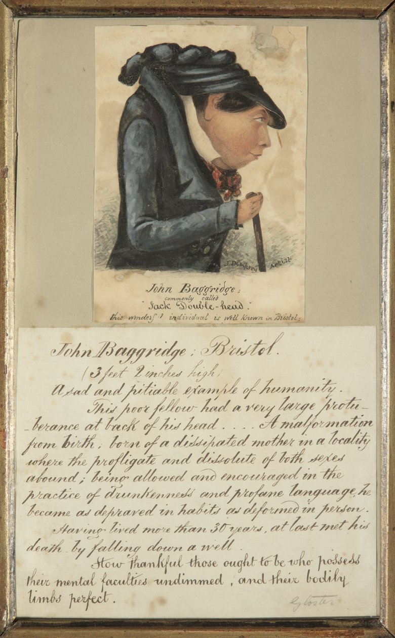 John Baggridge; normalmente chamado de "Jack Cabeça Dupla" (aguarela sobre papel) de John Church Dempsey