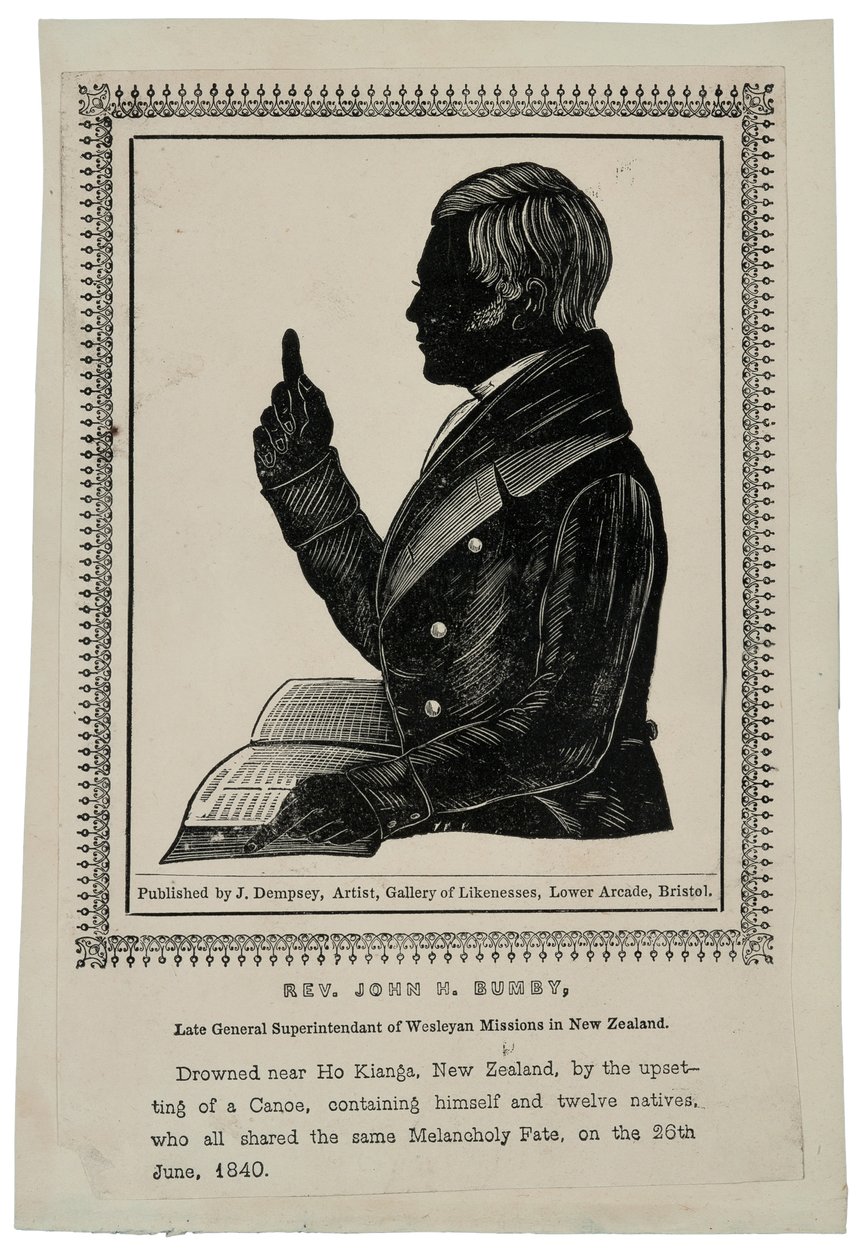 Rev. John H. Bumby, c.1840 (gravura em madeira) de John Church Dempsey