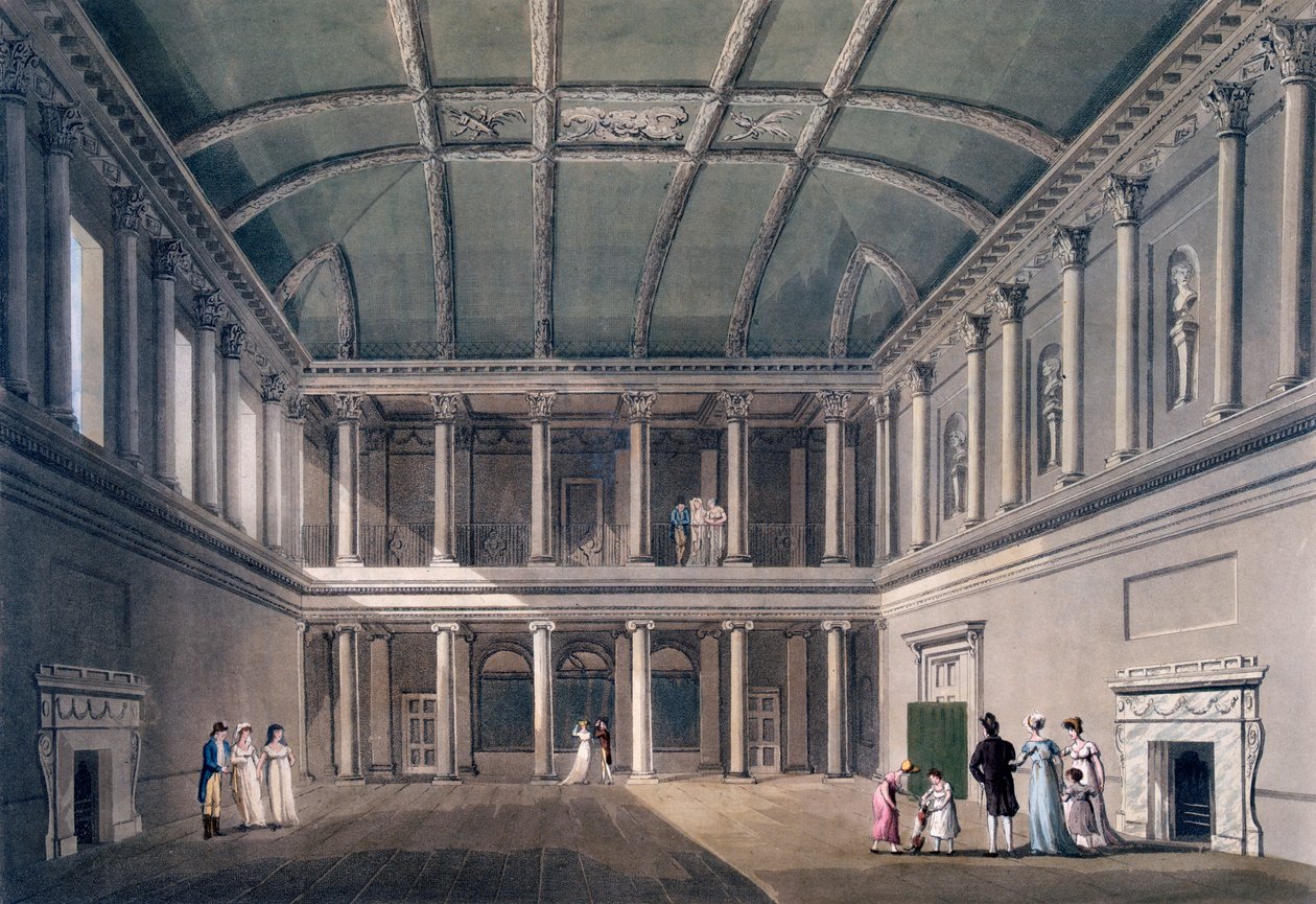 Banho, Sala de Concertos, pub. 1805. de John Claude Nattes