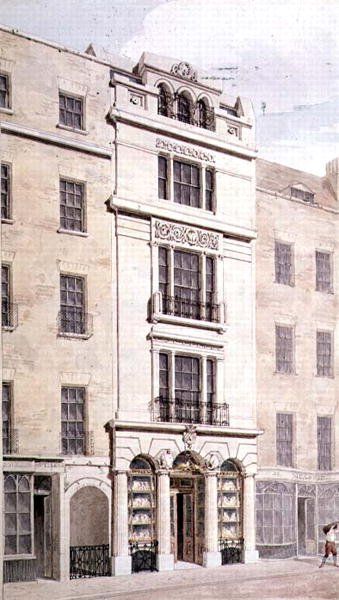Rundell, ponte e Rundell, 32 Ludgate Hill, 1826 (wc no papel) de John Clement Meade