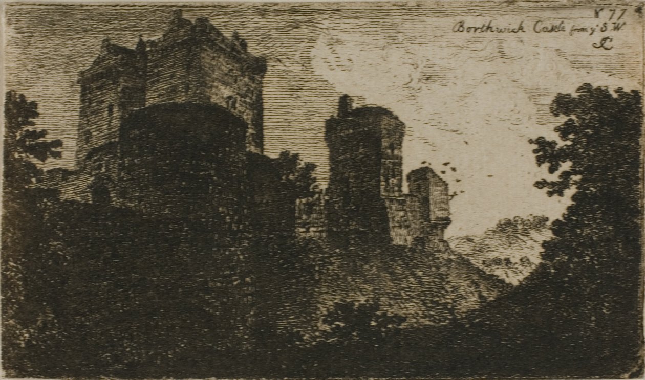 Castelo de Borthwick do sudoeste de John Clerk of Eldin