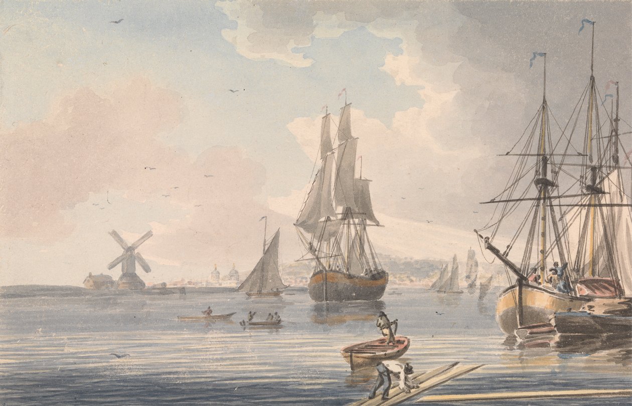 Deptford Dockyard, Kent de John Cleveley the Younger