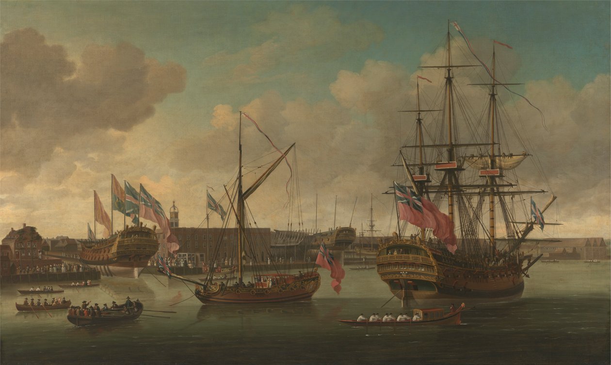 Lançamento no Deptford de John Cleveley the elder