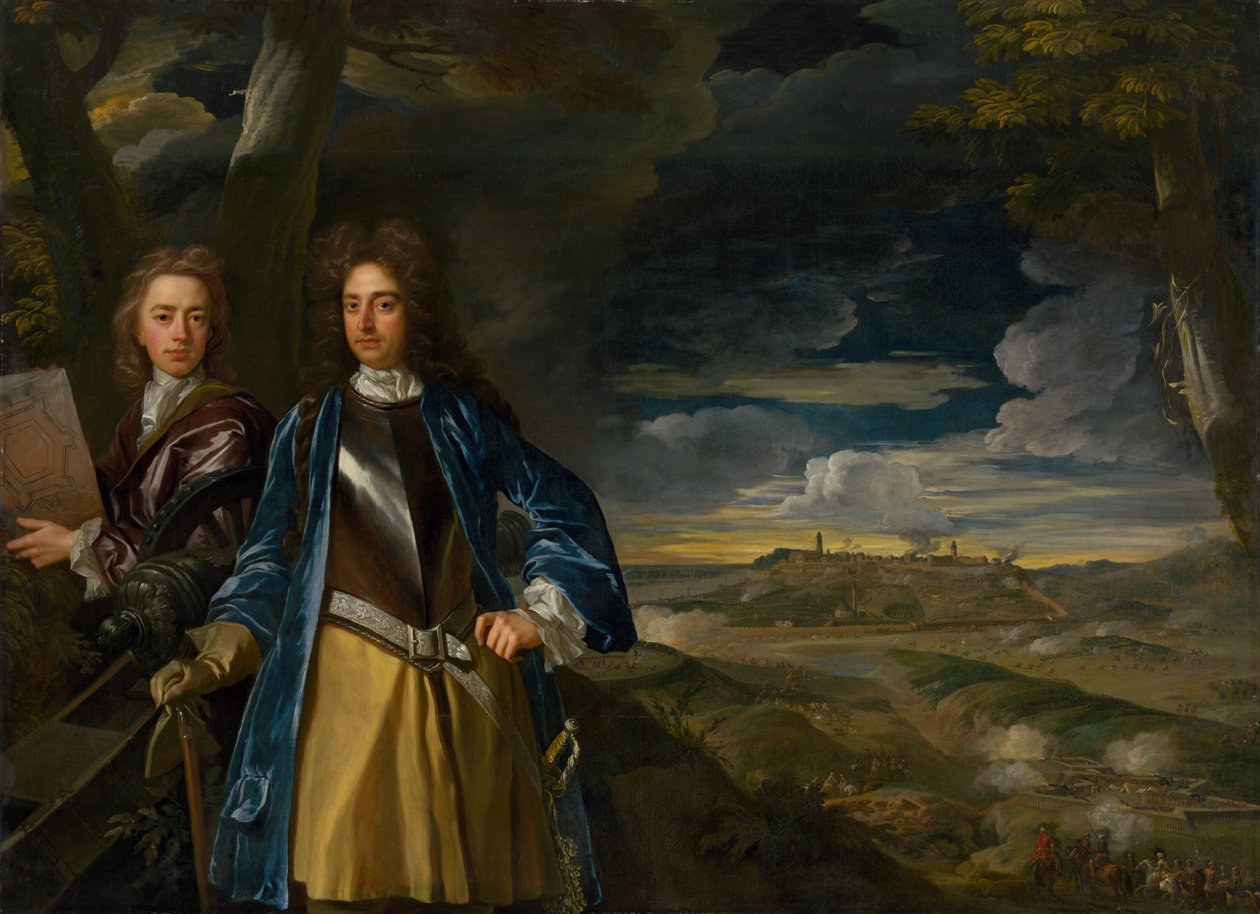 Michael Richards 1673-1721 e John Richards 1669-1709 no cerco de Belgrado em 1690, 1700. de John Closterman