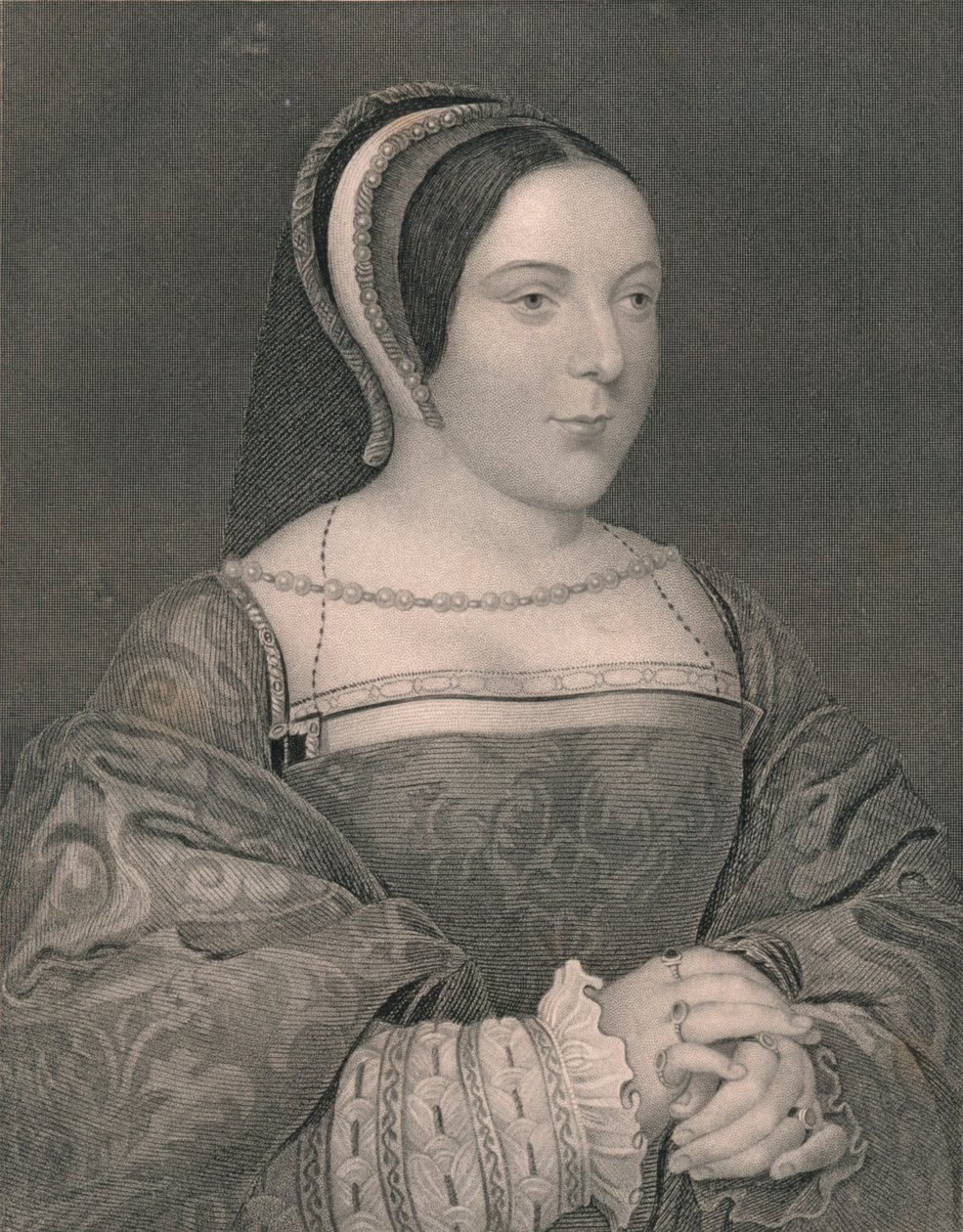 Margaret Tudor. Rainha da Escócia, c1525, início do século XIX. de John Cochran