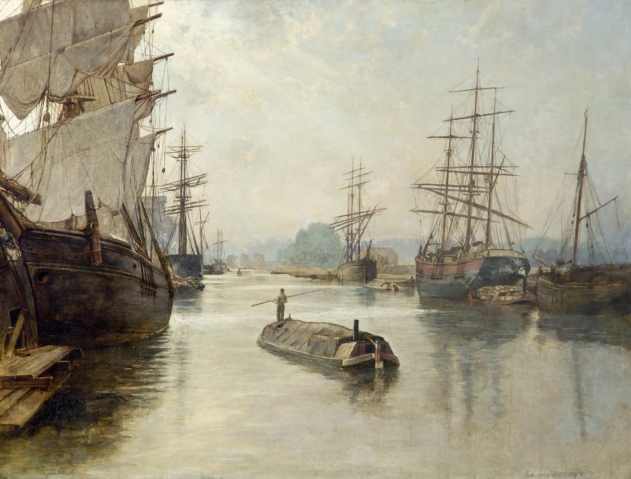 Gloucester Docks, antes de 1922 de John Collier