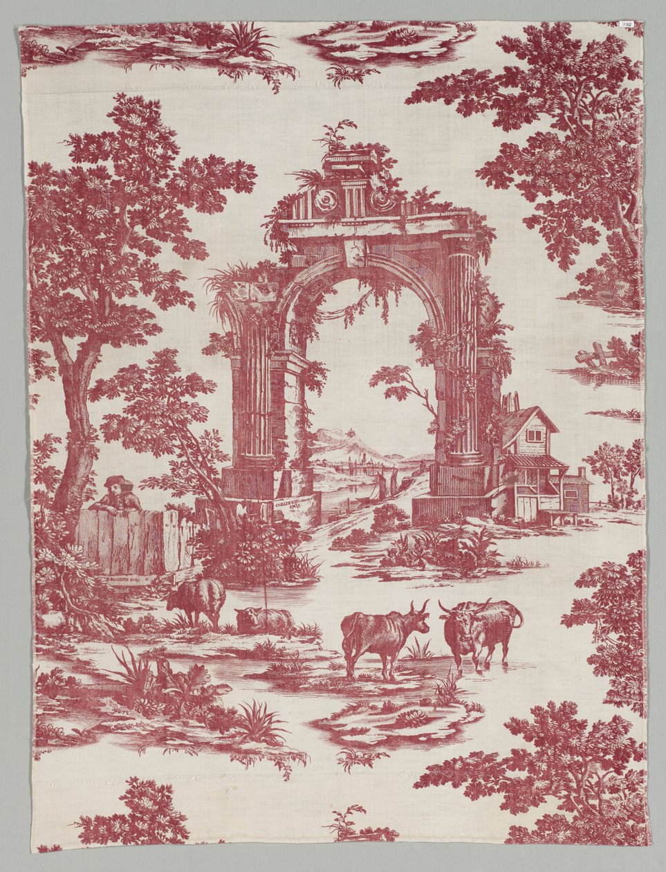 Algodão estampado em placa de cobre, 1765. de John Collins