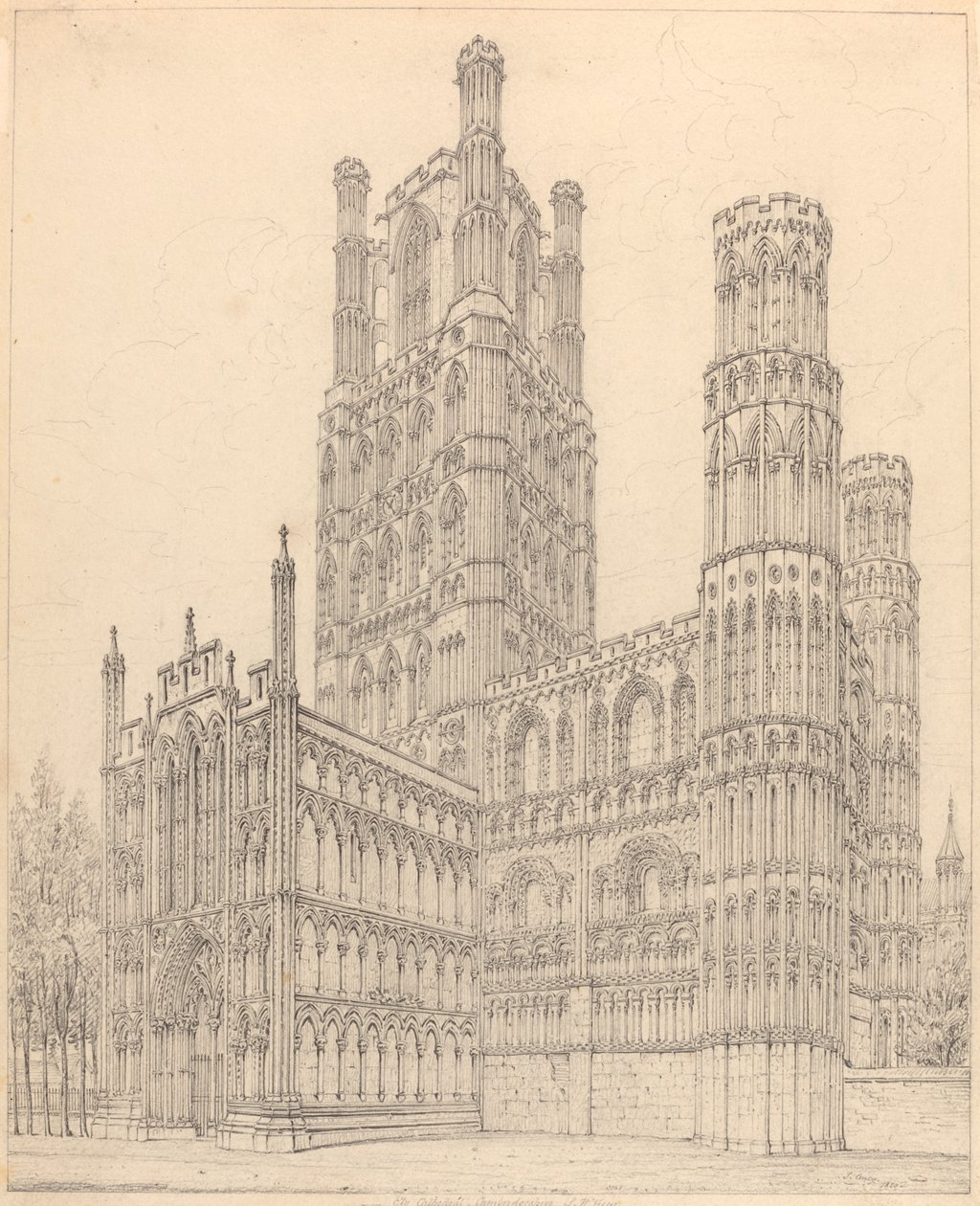 Catedral de Ely, Cambridgeshire, S.W. Visão de John Coney